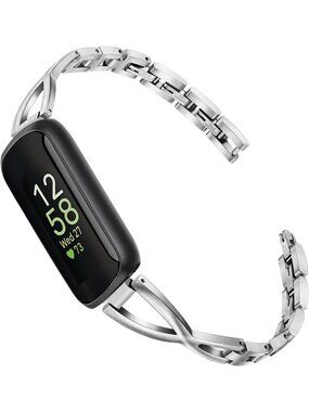 Stylish Stainless Steel Watchband Jewelry Strap for Fitbit Inspire 2/HR